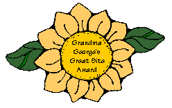 Grandma George honored me with an award!  I am flattered!
